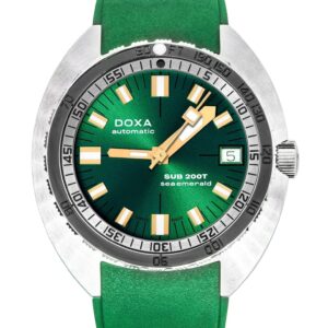 Doxa SUB 200T Sea Emerald Rubber Strap Green Dial Automatic Diver's 804.10.131S.26 200M Men's Watch With Extra Strap