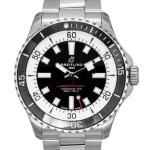 Breitling Superocean Stainless Steel Black Dial Automatic Diver's A17375211B1A1 300M Men's Watch