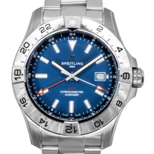 Breitling Avenger GMT Stainless Steel Blue Dial Automatic Diver's A32320101C1A1 300M Men's Watch