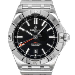 Breitling Chronomat GMT Stainless Steel Black Dial Automatic Diver's A32398101B1A1 200M Men's Watch