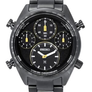 Seiko Prospex Speedtimer Limited Edition Chronograph Stainless Steel Black Dial Solar SFJ007P1 100M Men's Watch
