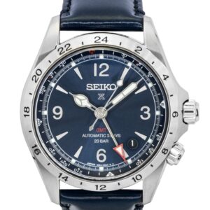 Seiko Prospex Alpinist GMT Leather Strap Blue Dial Automatic SPB377J1 200M Men's Watch
