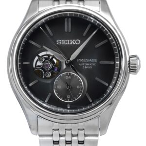 Seiko Presage Classic Sumi-iro Stainless Steel Black Dial Automatic SPB471J1 100M Men's Watch