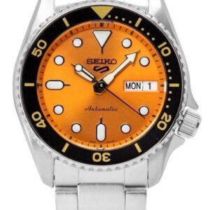 Seiko 5 Sports SKX Style Midi Orange Dial Automatic SRPK35K1 100M Men's Watch