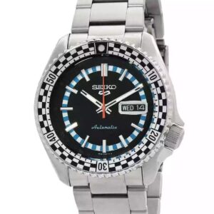 Seiko 5 Sports SKX Series Checker Flag Special Edition Black And White Dial Automatic SRPK67K1 100M Men's Watch