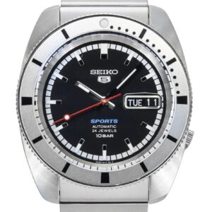 Seiko 5 Sports 1968 Recreation Limited Edition Black Dial Automatic SRPL05K1 100M Men's Watch With Extra Strap