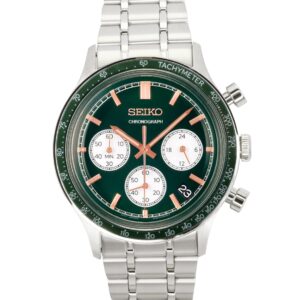 Seiko Chronograph Stainless Steel Green Dial Quartz SSB481P1 Men's Watch