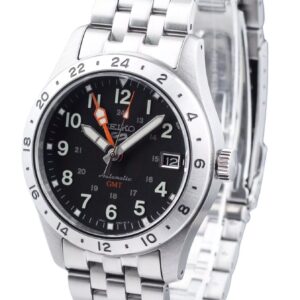 Seiko 5 Sports GMT Field Series Stainless Steel Black Dial Automatic SSK023K1 100 Men's Watch
