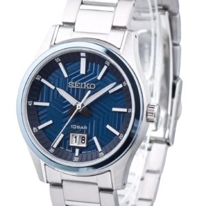 Seiko Sports Stainless Steel Blue Dial Quartz SUR559P1 100M Men's Watch