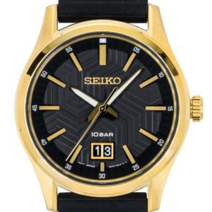 Seiko Conceptual Silicone Strap Black Dial Quartz SUR560P1 100M Men's Watch