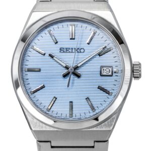 Seiko Classic Stainless Steel Light Blue Dial Quartz SUR599P1 100M Men's Watch