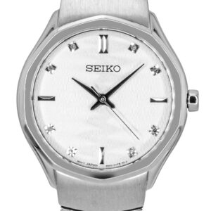Seiko Conceptual Stainless Steel White Dial Quartz SUR615P1 Women's Watch