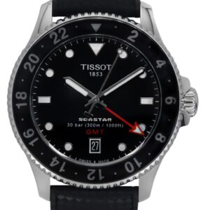 Tissot Seastar 1000 GMT Rubber Strap Black Dial Quartz Diver's T120.852.17.051.00 300M Men's Watch