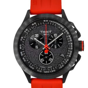 Tissot T-Race Vuelta Chronograph Silicone Strap Black Dial Quartz T135.417.37.051.04 100M Men's Watch