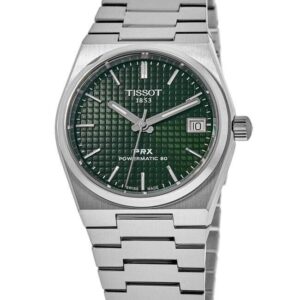 Tissot PRX T-Classic Powermatic 80 Green Dial Automatic T137.207.11.091.00 100M Unisex Watch