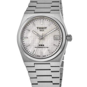 Tissot PRX T-Classic Powermatic 80 White Mother Of Pearl Dial Automatic T137.207.11.111.00 100M Unisex Watch