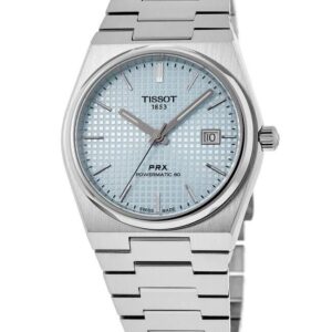 Tissot PRX T-Classic Powermatic 80 Ice Blue Dial Automatic T137.407.11.351.00 100M Men's Watch