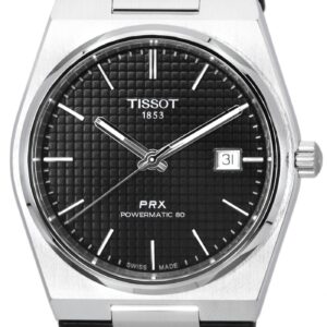 Tissot PRX T-Classic Powermatic 80 Black Dial T137.407.16.051.00 T1374071605100 100M Men's Watch