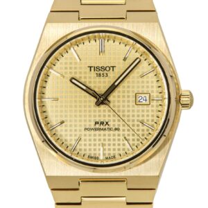 Tissot PRX Powermatic 80 Gold Tone Stainless Steel Champagne Dial Automatic T137.407.33.021.00 100M Men's Watch