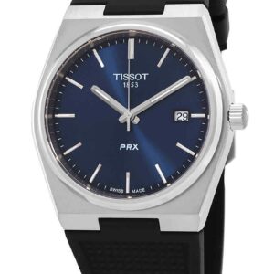 Tissot T-Classic PRX Rubber Strap Blue Dial Quartz T137.410.17.041.00 100M Men's Watch