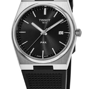 Tissot T-Classic PRX Rubber Strap Black Dial Quartz T137.410.17.051.00 100M Men's Watch