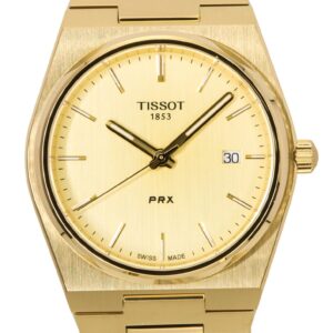 Tissot PRX Gold Tone Stainless Steel Champagne Dial Quartz T137.410.33.021.00 100M Men's Watch