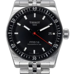 Tissot PR516 Powermatic 80 Stainless Steel Black Dial Automatic T149.407.11.051.00 100M Men's Watch