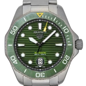 Tag Heuer Aquaracer Professional Date Titanium Green Dial Automatic Diver's WBP208B.BF0631 300M Men's Watch