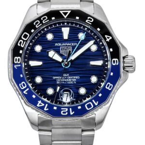 TAG Heuer Aquaracer Professional GMT Stainless Steel Blue Dial Automatic Diver's WBP5114.BA0013 300M Men's Watch