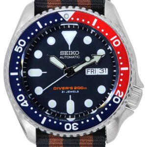 Seiko Blue Dial Automatic Diver's SKX009J1-var-NATO22 200M Men's Watch