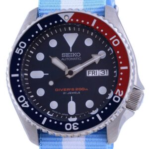 Seiko Automatic Diver's Polyester Japan Made SKX009J1-var-NATO24 200M Men's Watch