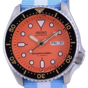 Seiko Automatic Diver's Japan Made Polyester SKX011J1-var-NATO24 200M Men's Watch