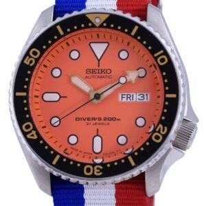 Seiko Automatic Diver's Japan Made Polyester SKX011J1-var-NATO25 200M Men's Watch