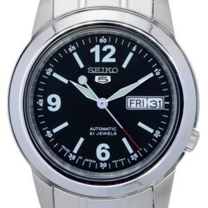 Seiko 5 Stainless Steel Black Dial Automatic SNKE63 SNKE63J1 SNKE63J Men's Watch