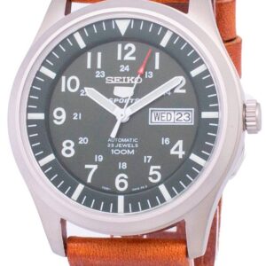 Seiko 5 Sports Automatic Ratio Brown Leather SNZG09K1-var-LS9 Men's Watch