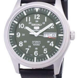 Seiko 5 Sports SNZG09K1-var-LS14 Automatic Black Leather Strap Men's Watch