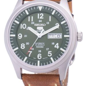 Seiko 5 Sports SNZG09K1-var-LS17 Automatic Brown Leather Strap Men's Watch