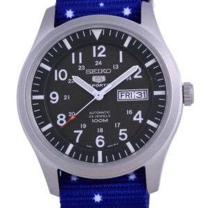 Seiko 5 Sports Military Automatic Polyester SNZG09K1-var-NATO30 100M Men's Watch