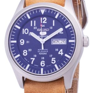 Seiko 5 Sports SNZG11J1-var-LS18 Automatic Brown Leather Strap Men's Watch