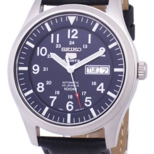 Seiko 5 Sports Automatic Black Leather SNZG11K1-var-LS10 100M Men's Watch