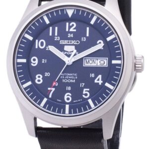 Seiko 5 Sports SNZG11K1-var-LS14 Automatic Black Leather Strap Men's Watch