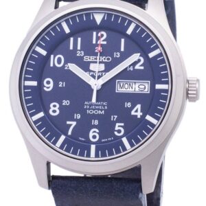 Seiko 5 Sports SNZG11K1-var-LS15 Automatic Dark Blue Leather Strap Men's Watch