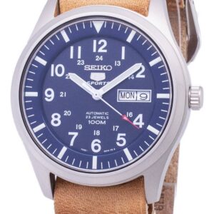 Seiko 5 Sports SNZG11K1-var-LS18 Automatic Brown Leather Strap Men's Watch