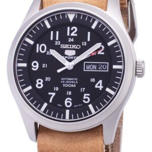 Seiko 5 Sports SNZG15K1-var-LS18 Automatic Brown Leather Strap Men's Watch
