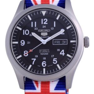 Seiko 5 Sports Automatic Polyester SNZG15K1-var-NATO28 100M Menâ€™s Watch