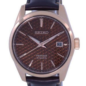 Seiko Presage Sharp Edge Brown Dial Automatic SPB170 SPB170J1 SPB170J 100M Men's Watch