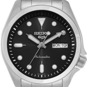 Seiko 5 Sports Black Dial Automatic SRPE55 SRPE55K1 SRPE55K 100M Men's Watch