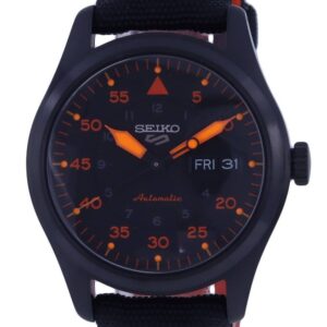 Seiko 5 Sports Flieger Nylon Black Dial Automatic SRPH33K1 100M Men's Watch