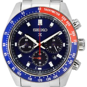 Seiko Prospex Speedtimer Go Large Solar Chronograph Blue Dial SSC913 SSC913P1 SSC913P 100M Men's Watch